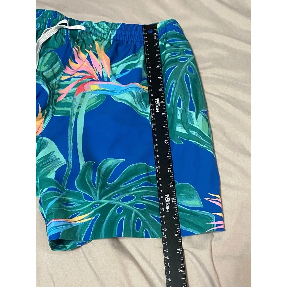Chubbies‎ Swim Trunks Mens XL Blue Tropical Floral 5.5 Inseam Lined Shorts
